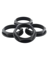 fifteen52 52-ST-NUT-V2- BLACK-SET fifteen52 Super Touring Nut V2 - Anodized Black w/ Satin Clear - Set of 4