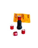 fifteen52 52-VALVE-PACK-RED Fifteen52 Valve Stem Cap Set - Red - 4 Pieces