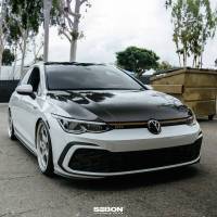 Seibon - Seibon Carbon HD22VWG8-OE Seibon 22-23 Volkswagen Golf GTI/R OEM Style Carbon Fiber Hood - Image 6