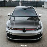 Seibon - Seibon Carbon HD22VWG8-OE Seibon 22-23 Volkswagen Golf GTI/R OEM Style Carbon Fiber Hood - Image 7