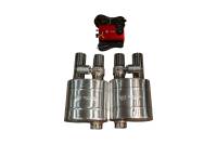 Valvetronic Designs Off Road Universal Muffler Kit, Single Inlet Dual Outlet, 63MM 2.5" 2 Mufflers OFF.UVM.63MM.DUALOUT.X2