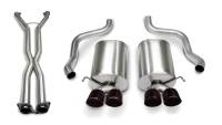 CORSA Performance 14169CB4BLK Corsa 07-08 Corvette 2.5in. Sport Series Cat-Back Dual Rear Exit with Twin 3.5in. BLK PVD Tips