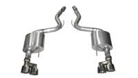 CORSA Performance 14334 Corsa 2015-2017 Ford Mustang GT 5.0 3in Axle Back Exhaust Polish Quad Tips (Sport)