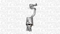 CORSA Performance 14598BLK Corsa 06-10 Volkswagen GLI Mk5 Black Touring 3.0in Cat-Back Single Rear Exitn Black Pro-Series