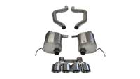 CORSA Performance - CORSA Performance 14766 Corsa 17-19 Chevy Corvette Z06 (Grand Sport Only) 3in Axle Back Xtreme Exhaust Pol Quad 4.5in Tip - Image 3