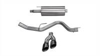CORSA Performance 14837BLK Corsa 2015-2020 Ford F-150 5.0L V8 (Super Crew Cab) Black Sport Single Side Dual 4in Tips CB Exhaust