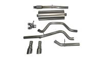 CORSA Performance 14870 Corsa 14-19 GMC Sierra/Chevy Silv 1500 Crew Cab/Std. Bed 5.3L V8 Polished Sport Dual Rear CB Exhaust