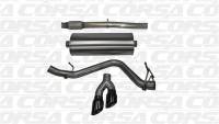 CORSA Performance 14873BLK Corsa 14-19 GMC Sierra/Chevy Silv 1500 Crew Cab/Short Bed 5.3L V8 Black Sport Single Side CB Exhaust