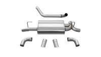 CORSA Performance 21013 Corsa 2018-2025 Jeep Wrangler JL 2.5in Dual Rear Turn Down Exit Sport Axle-Back Exhaust