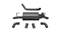 CORSA Performance 21013BLK Corsa 2018-2025 Jeep Wrangler JL 2.5in Dual Rear Turn Down Exit Black Sport Axle-Back Exhaust