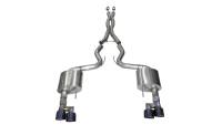 CORSA Performance 21042BLK Corsa 18-23 Ford Mustang 5.0L V8 3in Sport Cat-Back Dual Rear Exit w/ 4in Black PVD Pro-Series Tips