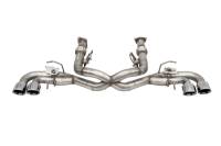 CORSA Performance 21105 Corsa 2020-2025 Corvette C8 3in Valved Cat-Back 4.5in Pol Quad Tips - Fits Factory NPP Exhaust