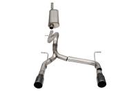CORSA Performance 21124BLK Corsa 2018-2025 Jeep Wrangler JLU 3.6L 2.75in Sport Cat-Back Exhaust w/ 4in Black Tips