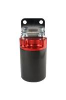 Aeromotive 12317 Aeromotive SS Series Billet Canister Style Fuel Filter Anodized Black/Red - 10 Micron Fabric Element