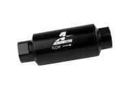 Aeromotive 12330 Aeromotive In-Line Fuel Filter 40-M Stainless Mesh Element ORB-10 Port (Bright-Dip Black) 2in. OD