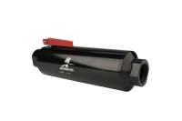 Aeromotive - Aeromotive 12332 Aeromotive In-Line AN-12 Filter w/Shutoff Valve 100 Micron SS Element - Black Anodize Finish - Image 2