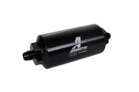 Aeromotive 12348 Aeromotive In-Line Filter - (AN-6 Male) 40 Micron Stainless Mesh Element Bright Dip Black Finish