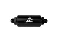 Aeromotive 12375 Aeromotive In-Line Filter - AN-08 size Male - 10 Micron Microglass Element - Bright-Dip Black