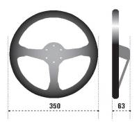 SPARCO 015R345MLN Sparco Steering Wheel 345 Leather Black