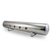 Air Lift 12956 Air Lift 5 Gal Alum Air Tank - (4) 3/8in Face Ports & 1/4in Drain Port - 36in L X 6in D - Polished