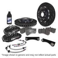 EBC Brakes BBK041BLK-1 EBC Racing 12-21 BMW M240i F22 3.0T Black Apollo-6 Calipers 355mm Rotors Front Big Brake Kit