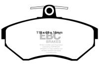 EBC - EBC Brakes DP21112 EBC 97-02 Volkswagen Cabriolet 2.0 Greenstuff Front Brake Pads - Fits 1997-2000 Volkswagen Golf, Jetta - Image 4
