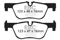 EBC - EBC Brakes DP22132 EBC 14+ BMW 228 Coupe 2.0 Turbo ATE calipers Greenstuff Rear Brake Pads - Fits select 2012-2023 BMW models - Image 3