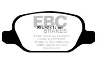 EBC Brakes DP31338C EBC 10-11 Fiat 500 1.4 (Bosch Calipers) Redstuff Rear Brake Pads