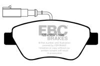 EBC Brakes DP31384C EBC 10-11 Fiat 500 1.4 (Bosch Calipers) Redstuff Front Brake Pads