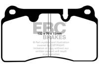 EBC - EBC Brakes DP31908C EBC 04-12 Aston Martin DB9 5.9 Redstuff Front Brake Pads - Fits select 2005-2017 Volkswagen, Aston Martin applications - Image 3