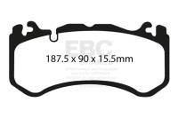 EBC - EBC Brakes DP31939C EBC 08-13 Mercedes-Benz C63 AMG (W204) 6.2 Redstuff Front Brake Pads - Fits select 2005-2023 Mercedes-Benz, Audi applications - Image 2