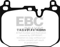 EBC - EBC Brakes DP32271C EBC 2015+ Mini Cooper John Cooper Works Redstuff Front Brake Pads - Fits 2015-2018 Mini Cooper, Cooper Clubman, Cooper Countryman - Image 2