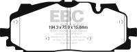 EBC - EBC Brakes DP32277C EBC 18-19 Audi S4 / S5 Redstuff Ceramic Low Dust Front Brake Pads - Fits select 2017-2024 Audi models - Image 3