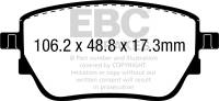 EBC - EBC Brakes DP32389C EBC 2019+ Mercedes-Benz A220 Sedan (V177) 2.0L Turbo Redstuff Rear Brake Pads - Fits 2019-2023 Mercedes-Benz A220, CLA250 - Image 4