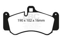 EBC Brakes DP41516R EBC 01-03 Porsche 911 (996) (Cast Iron Rotor only) 3.6 Twin Turbo GT2 Yellowstuff Front Brake Pads - Fits 2002-2014 Porsche 911