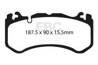 EBC Brakes DP41939R EBC 12+ Maserati Quattroporte 3.8 Twin Turbo Yellowstuff Front Brake Pads - Fits select 2008-2023 Mercedes-Benz models
