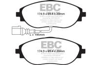 EBC Brakes DP42127R EBC 14-20 Audi S3 2.0 Turbo Yellowstuff Front Brake Pads - Fits select 2012-2023 Volkswagen, Audi applications
