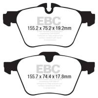 EBC - EBC Brakes DP42189R EBC 13+ Jaguar F-Type (Cast Iron Rotors Only) 3.0 Supercharged (340) Yellowstuff Front Brake Pads - Fits 2014-2021 Jaguar F-Type - Image 3