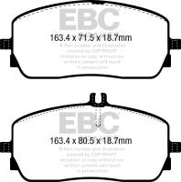 EBC - EBC Brakes DP62390 EBC 2020+ Mercedes-Benz GLA250 (H247) 2.0T Greenstuff Front Brake Pads - Fits 2020-2023 Mercedes-Benz GLA250, GLE350 - Image 4