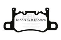EBC - EBC Brakes DP82207RP1 EBC Racing 13-15 Porsche 911 (991) GT3 (Cast Iron Disc Only) RP-1 Race Rear Brake Pads - Image 3