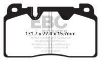 EBC - EBC Brakes ED92168 EBC 12-18 Audi Q5 BR 2.0T Extra Duty Front Brake Pads - Fits 2012-2023 Audi, Porsche models - Image 2