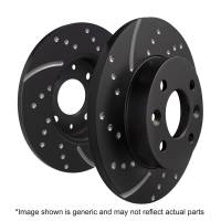 EBC Brakes GD1704 EBC 2014+ Fiat 500 Abarth GD Sport Slotted and Dimpled Rear Rotors - Fits 2014-2018 Fiat 500