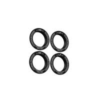 fifteen52 52-RSRRING-BLACK-CD-SET fifteen52 Holeshot RSR Center Ring - Corner Designation Set of Four - Black