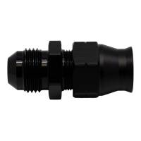 DeatschWerks 6-02-0111-B DeatschWerks 8AN Male Flare to 1/2in Hardline Compression Adapter - Anodized Matte Black