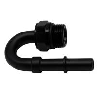 DeatschWerks 6-02-0116-B DeatschWerks 8AN ORB Male to 3/8in Male EFI Quick Connect Adapter 180-Degree - Anodized Matte Black