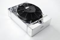 CSF Cooling - Racing & High Performance Division 7065 CSF Universal Drag Race / Tuck Radiator w/9in Spal Fan - 10.5in H x 10in L x 3.6in W