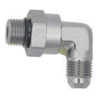 DeatschWerks 6-02-0414 DeatschWerks 6AN ORB Male Swivel to 90-Degree 6AN Male Flare - Anodized DW Titanium