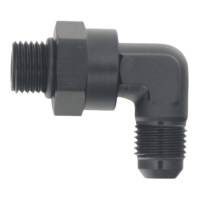 DeatschWerks 6-02-0414-B DeatschWerks 6AN ORB Male Swivel to 90-Degree 6AN Male Flare - Anodized Matte Black