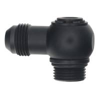 DeatschWerks 6-02-0416-B DeatschWerks 8AN ORB Male to 8AN Male Flare Low Profile 90-Degree Swivel - Anodized Matte Black