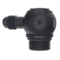 DeatschWerks 6-02-0420-B DeatschWerks 10AN ORB Male to 6AN Male Flare Low Profile 90-Degree Swivel - Anodized Matte Black